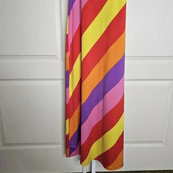 Vibrant Striped Maxi Dress - Colorful Summer Fashion - Picture 3 of 7